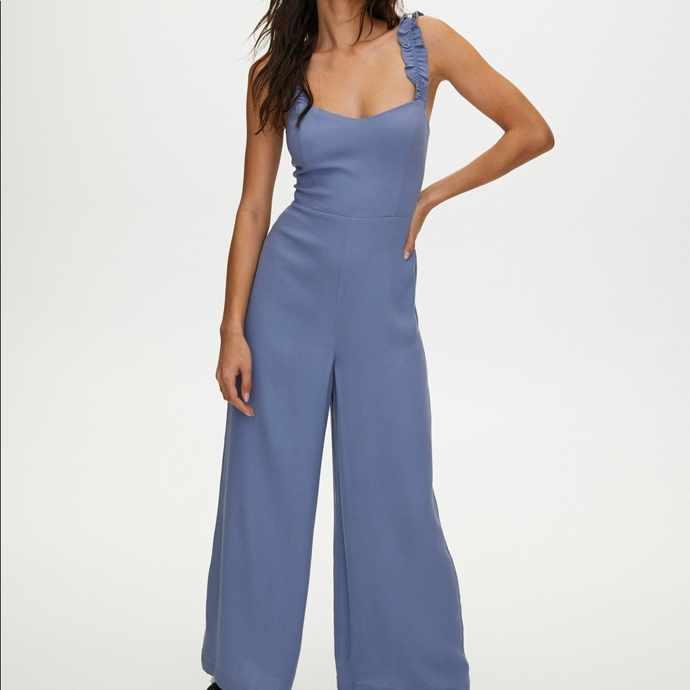 NWT Aritzia Sunday Best Flirt Ruffle Jumpsuit